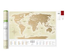 Скретч Карта Мира Travel Map Gold (русская версия)