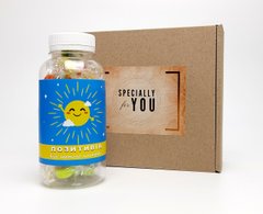 Конфеты в баночке "Позитивин" - лучший подарок для хорошего настроения в крафтовой подарочной упаковке
